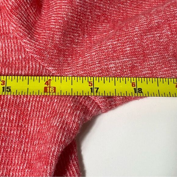 T By Talbots Heathered Red Funnel Neck Pullover Sweatshirt Women's Size Mp - Picture 7 of 13